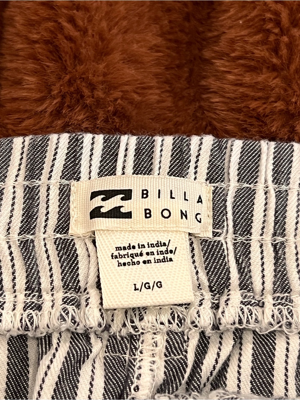 Billabong Women's Striped Drawstring Shorts - White and Black. Never worn! - Picture 3 of 3